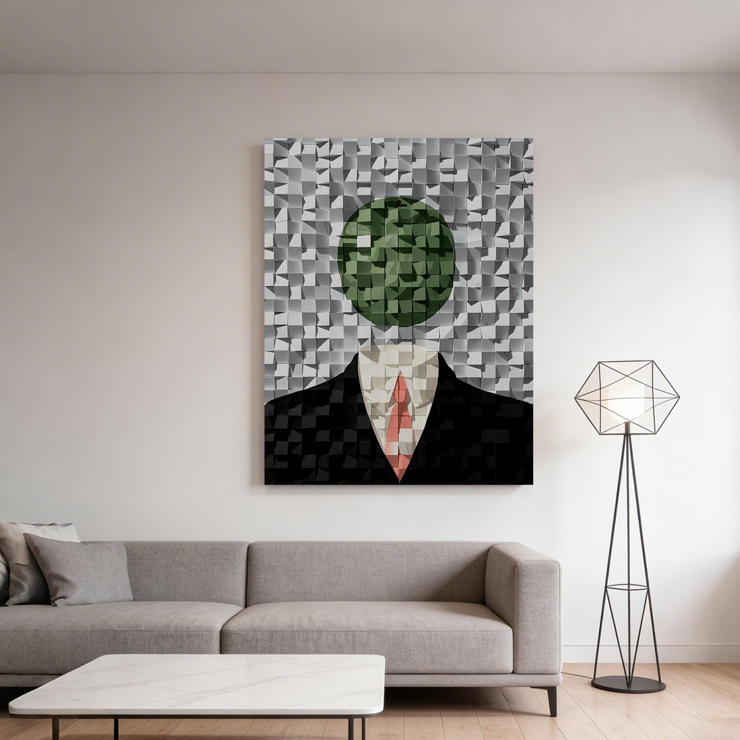 Modern Wooden Wall Art 3D Wood Wall Decor for Living Room:Thinker Portrait Gentleman in Suit