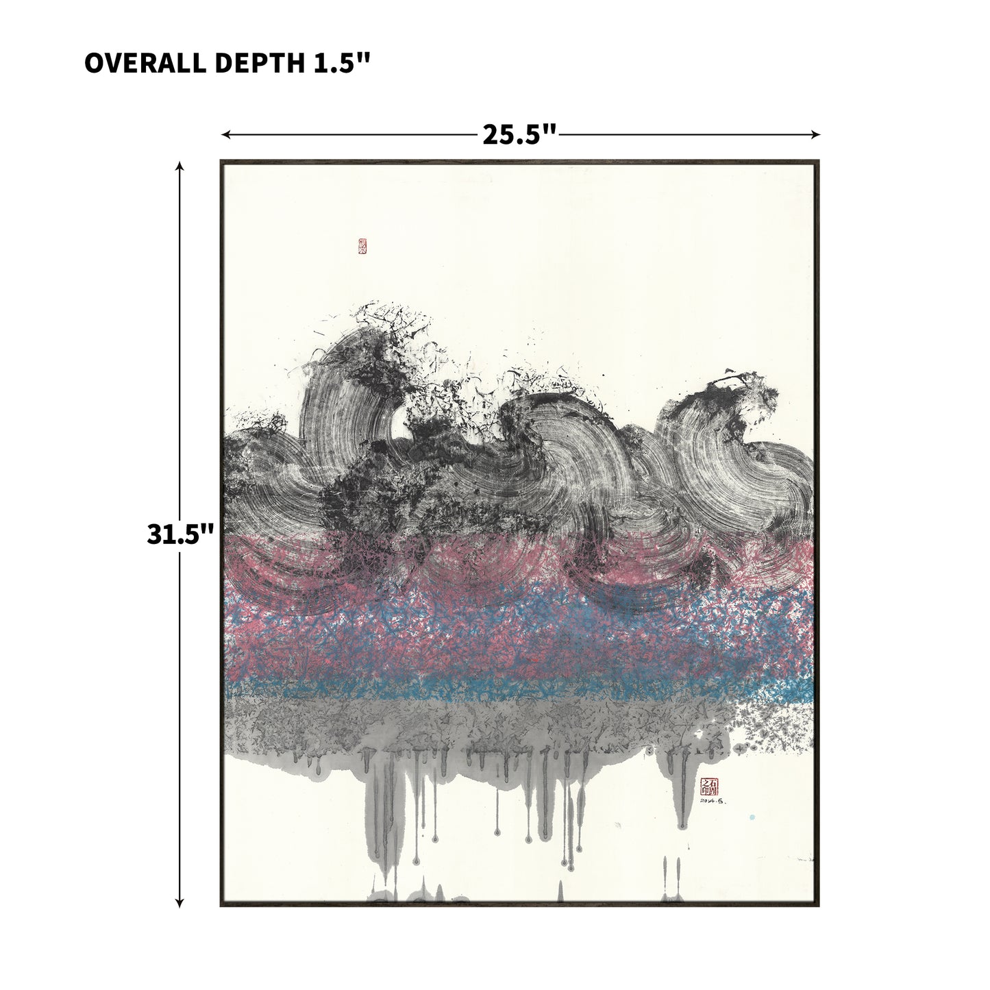 "Ink form 7" framed canvas prints