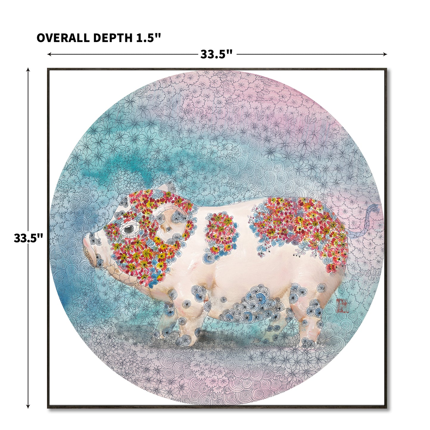 "Happy Pig"framed prints