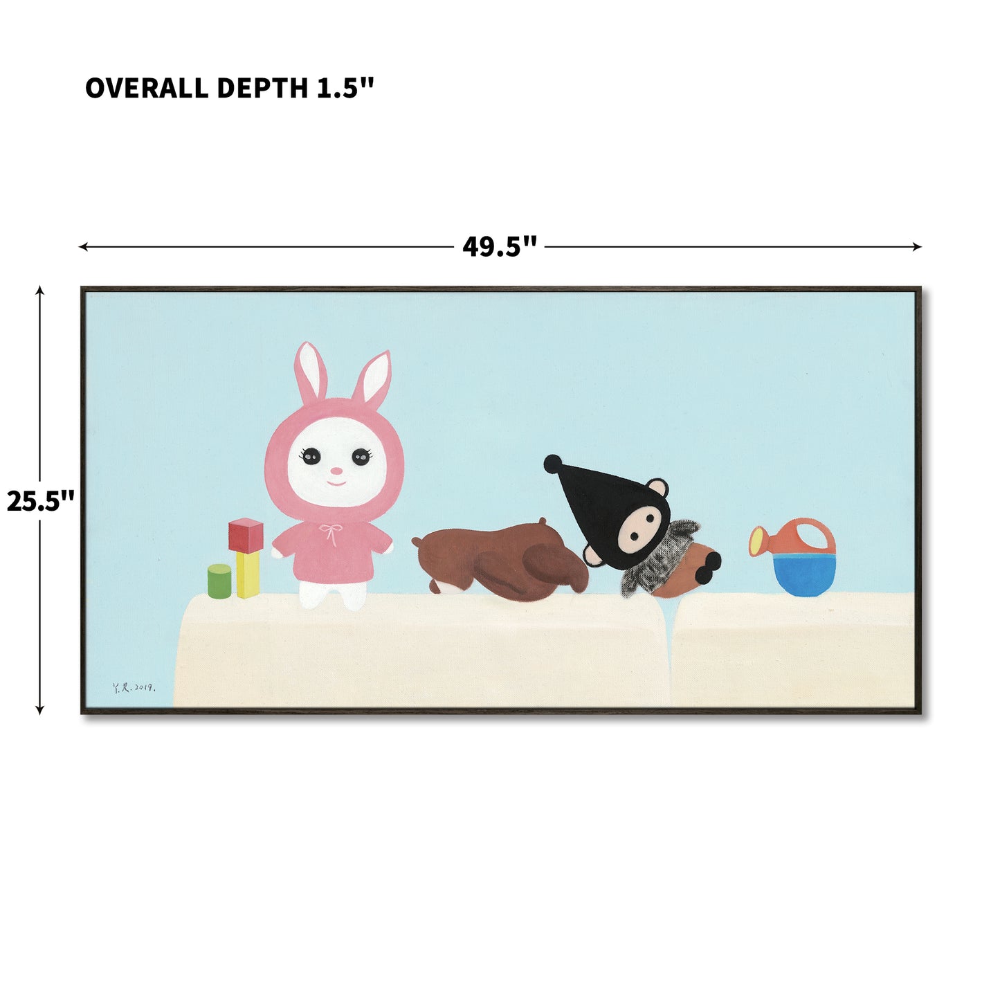 "The puppet on the sofa"hand-stretched framed prints