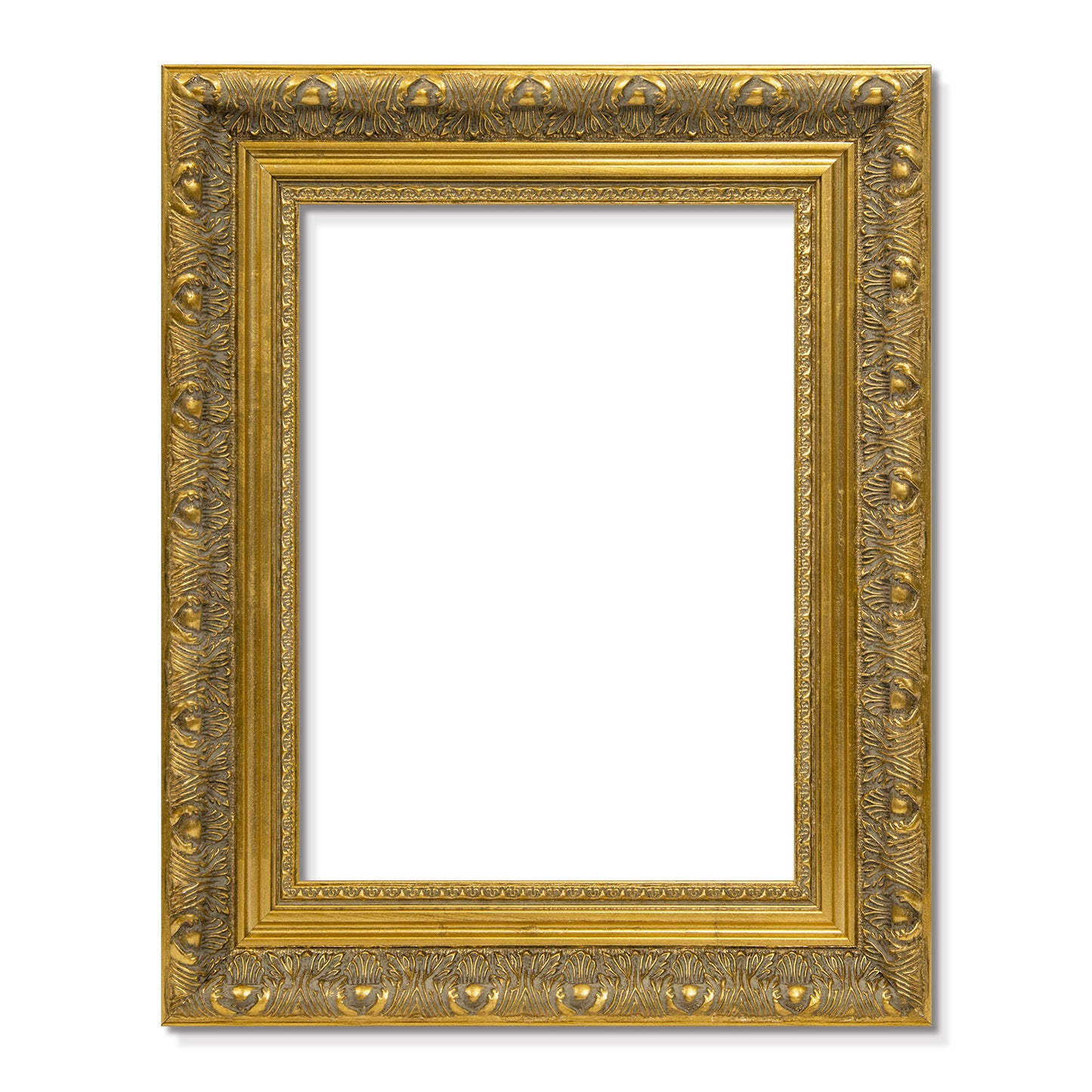 ARTGOW Solid Wood Frame for 8x10 Canvas Paintings, Finished Antique Ornate Gold Canvas Frames for Oil Painting Art Prints, for Home Living Room Wall Decor (Empty Frame Only, No Backboard and Glass)