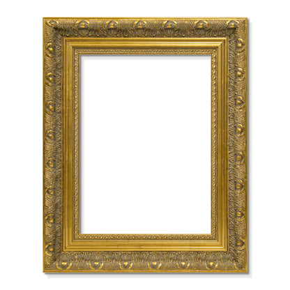 ARTGOW Solid Wood Frame for 8x10 Canvas Paintings, Finished Antique Ornate Gold Canvas Frames for Oil Painting Art Prints, for Home Living Room Wall Decor (Empty Frame Only, No Backboard and Glass)