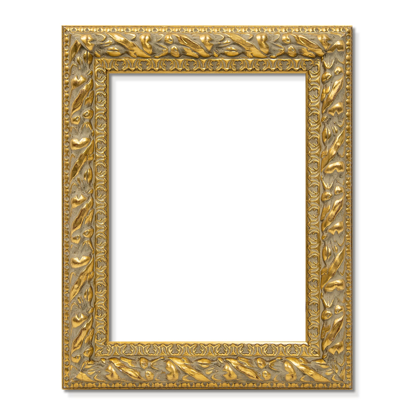 Solid Wood Frame for 8x10 Canvas Paintings, Finished Antique Ornate Retro Gold Canvas Frames for Oil Painting Art Prints, for Home Living Room Wall Decor (Empty Frame Only, No Backboard and Glass)