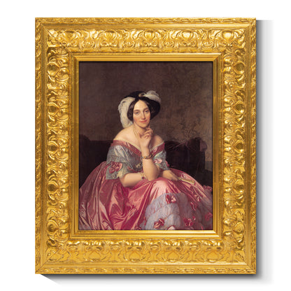 Solid Wood Frame for 8x10 Canvas Paintings, Finished Antique Ornate Patterned Gold Canvas Frames for Oil Painting Art Prints, for Home Living Room Wall Decor (Empty Frame Only, No Backboard and Glass)