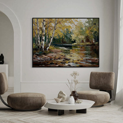Modern Abstract Wall Art, Hand-painted Oil Painting for Living Room Home Decoration