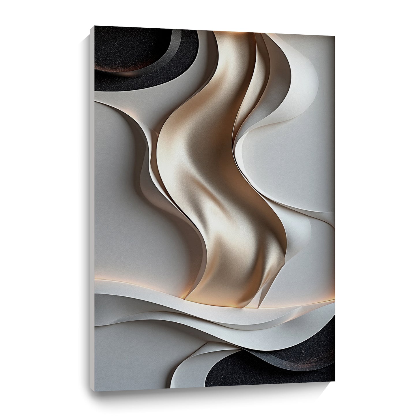 Beige, black and brown wall sculptures, 3D wooden wall art, simple wall-hung home decoration.