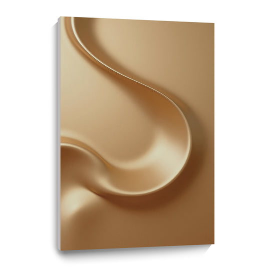 Light brown wall sculpture, 3D wooden wall art, simple wall-mounted home decoration.