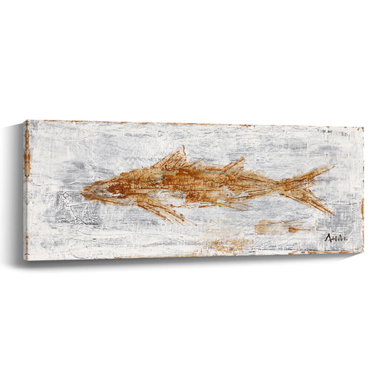 《Whale Falling》 Hand drawn oil painting