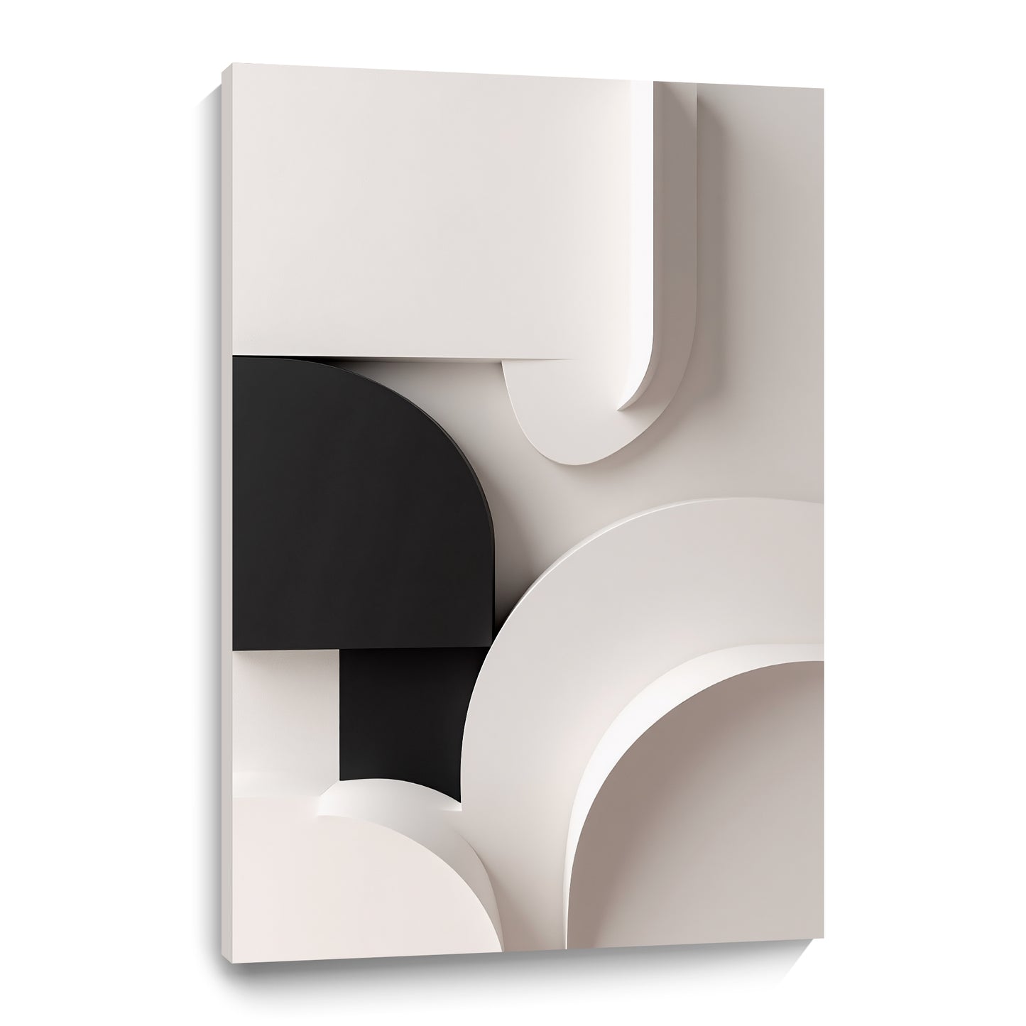 Beige and black Wall Sculptures, 3D Wood Wall Art, Minimalist Wall Hanging Home Decor