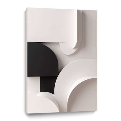 Beige and black Wall Sculptures, 3D Wood Wall Art, Minimalist Wall Hanging Home Decor