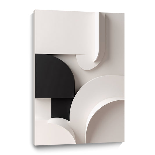 Beige and black Wall Sculptures, 3D Wood Wall Art, Minimalist Wall Hanging Home Decor