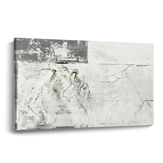 Banner modern abstract wall art, hand-painted oil painting