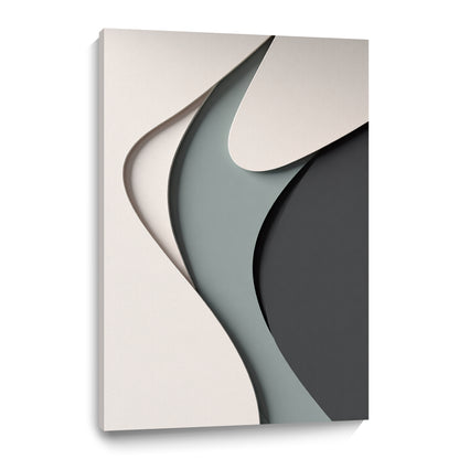 Beige, black, and dark greenWall Sculptures, 3D Wood Wall Art, Minimalist Wall Hanging Home Decor