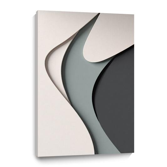 Beige, black, and dark greenWall Sculptures, 3D Wood Wall Art, Minimalist Wall Hanging Home Decor