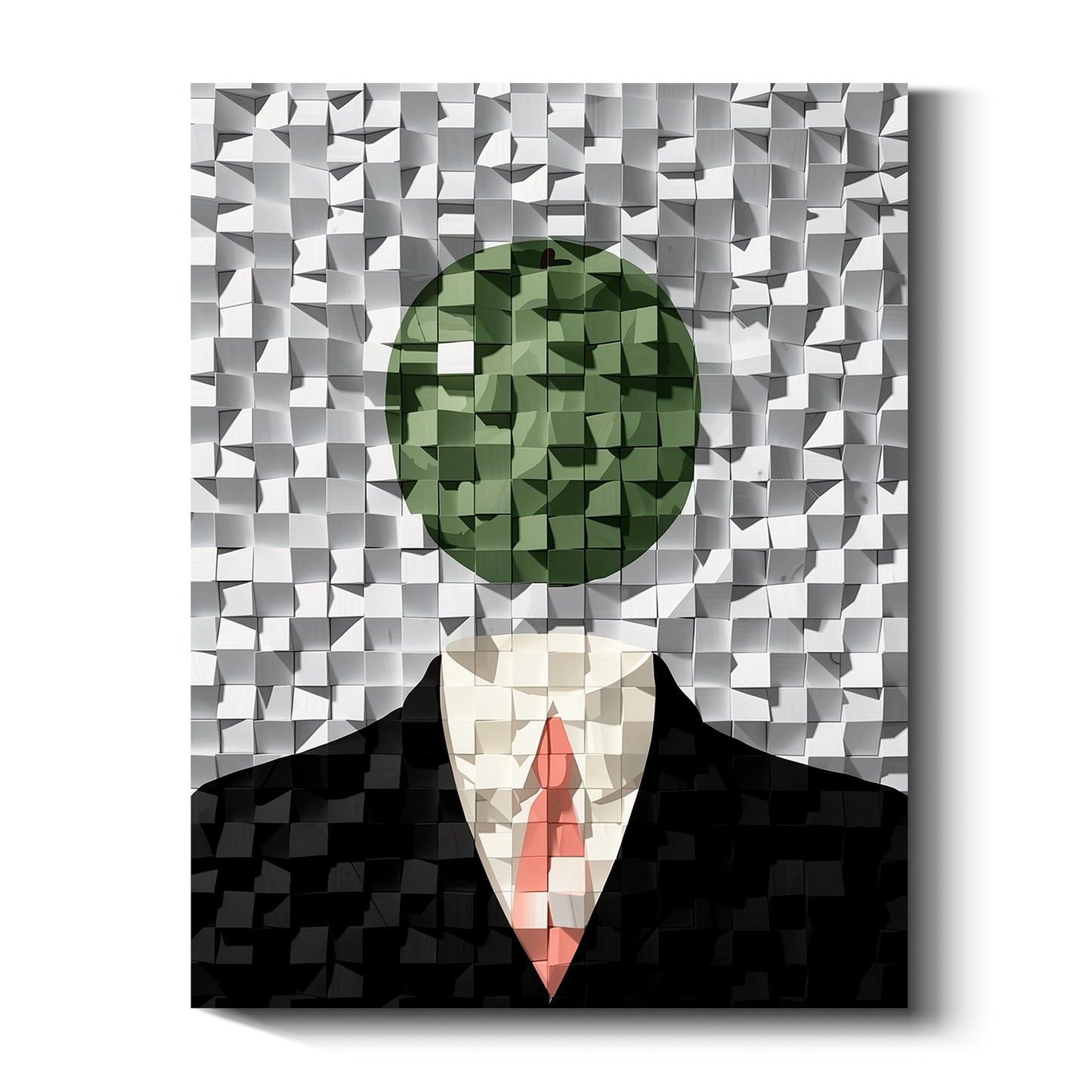 Modern Wooden Wall Art 3D Wood Wall Decor for Living Room:Thinker Portrait Gentleman in Suit