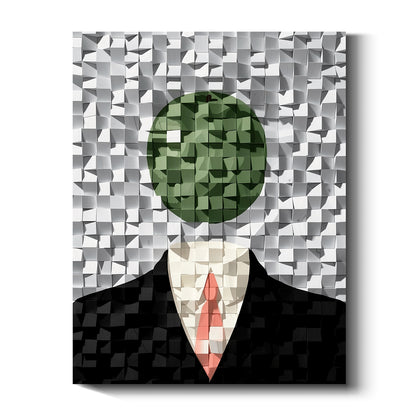 Modern Wooden Wall Art 3D Wood Wall Decor for Living Room:Thinker Portrait Gentleman in Suit