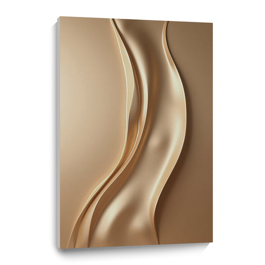 Light brown wall sculpture, 3D wooden wall art, simple wall-mounted home decoration.