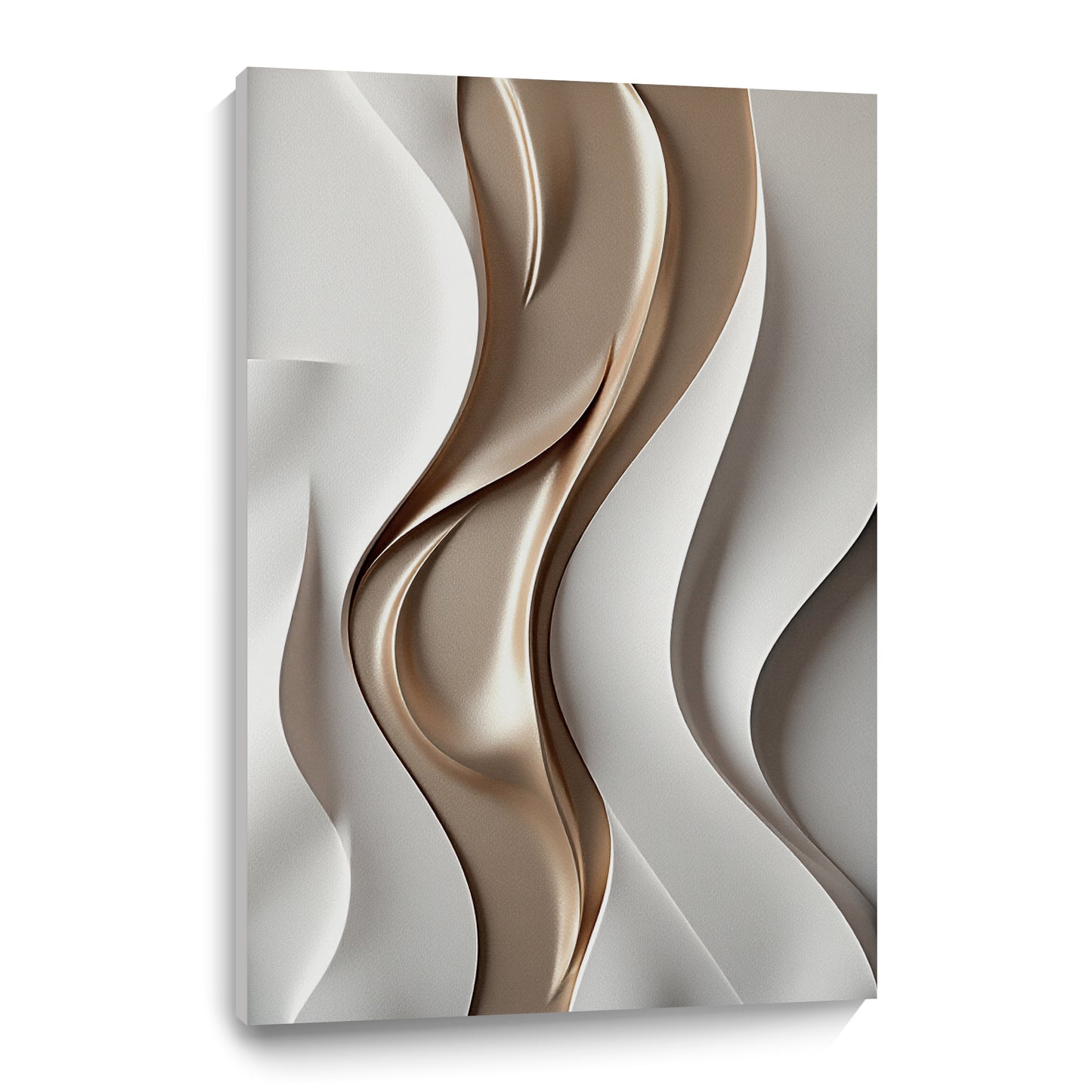 Beige and brown wall sculptures, 3D wooden wall art, simple wall-hung home decoration.