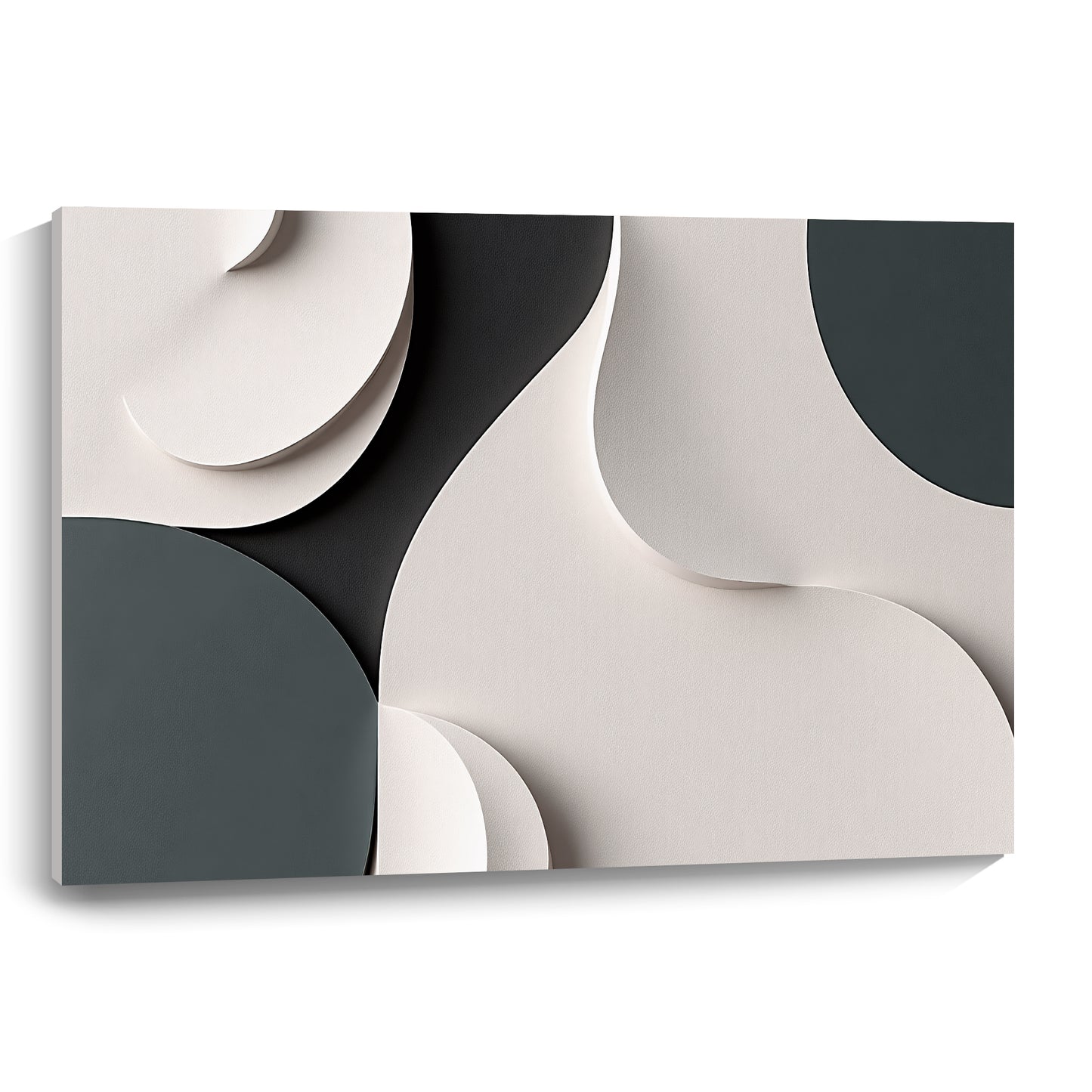 Beige, black, and dark greenWall Sculptures, 3D Wood Wall Art, Minimalist Wall Hanging Home Decor