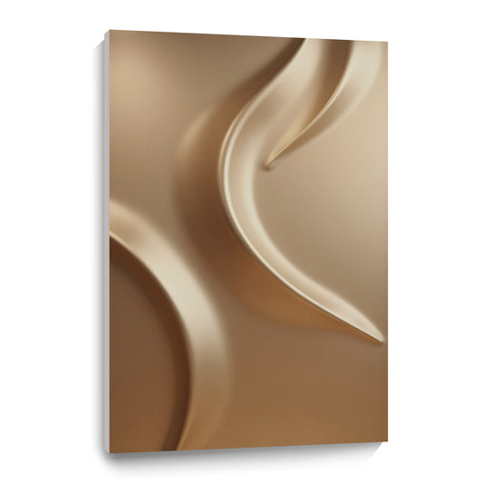 Light brown wall sculpture, 3D wooden wall art, simple wall-mounted home decoration.