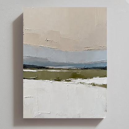 Hand-printed Minimalist Abstract Landscape Oil Painting Wall Art Handmade Canvas Painting