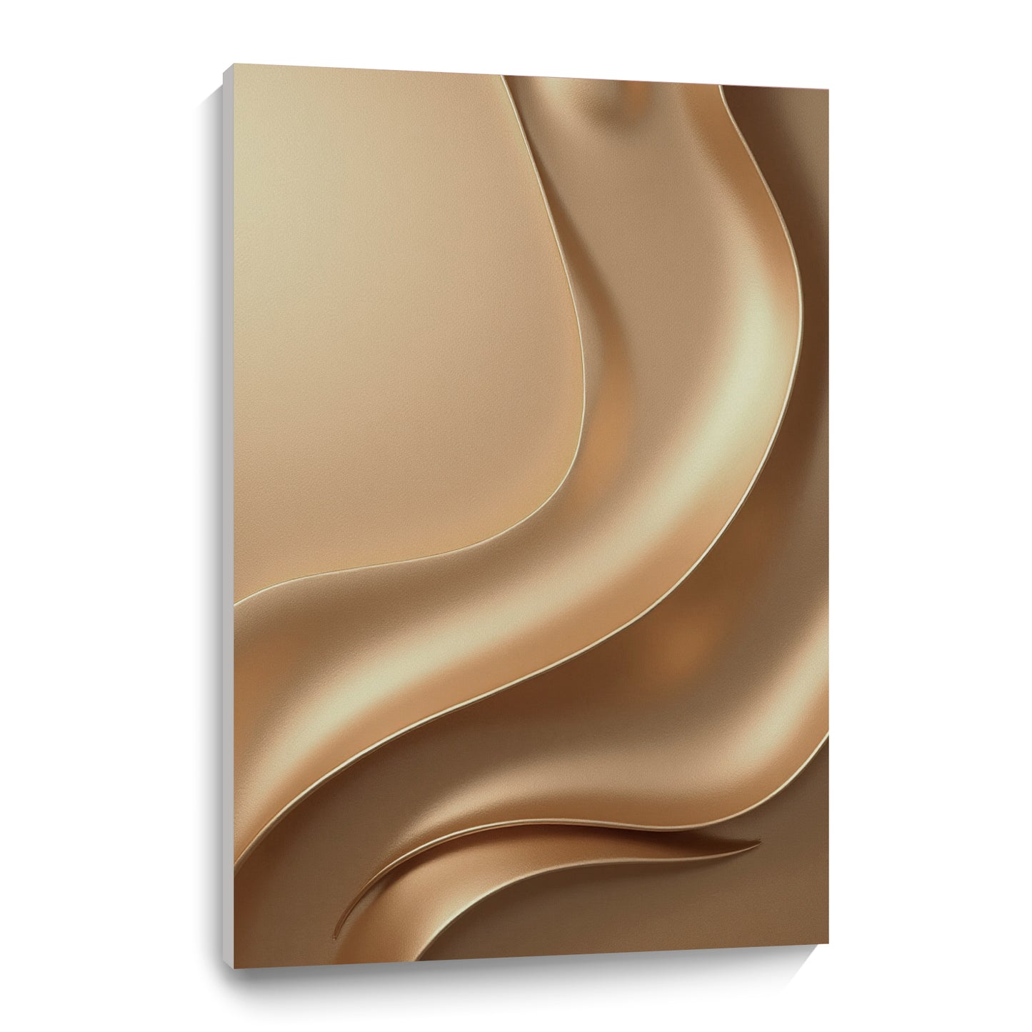 Light brown wall sculpture, 3D wooden wall art, simple wall-mounted home decoration.