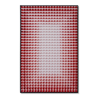 Red Acrylic cylinder installation art