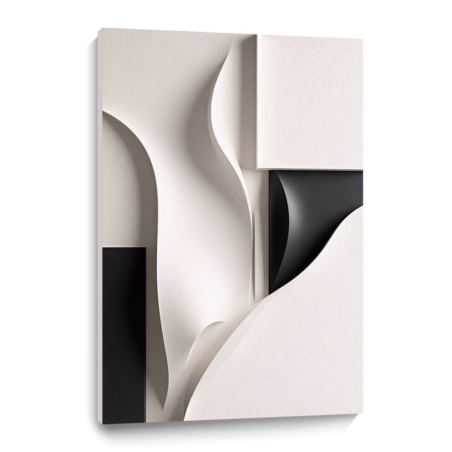 Beige and black Wall Sculptures, 3D Wood Wall Art, Minimalist Wall Hanging Home Decor