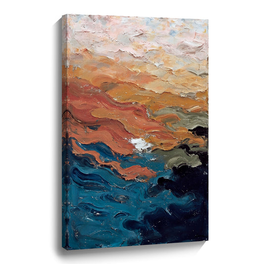 Modern abstract wall art, hand-painted oil painting