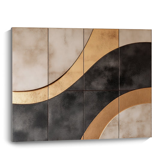 "Black gold" Wall Sculpture 3D Wood Wall Art