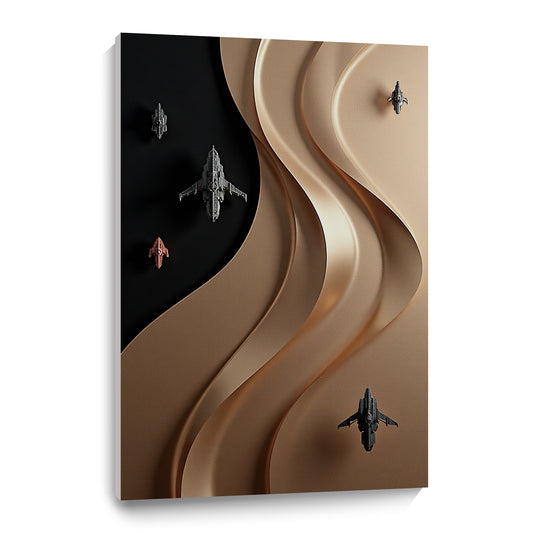 Black and brown wall sculpture, 3D wooden wall art, simple wall decoration.