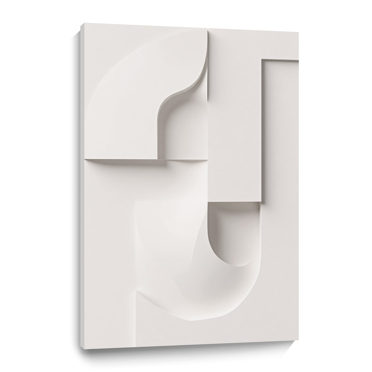 Beige Wall Sculptures, 3D Wood Wall Art, Minimalist Wall Hanging Home Decor