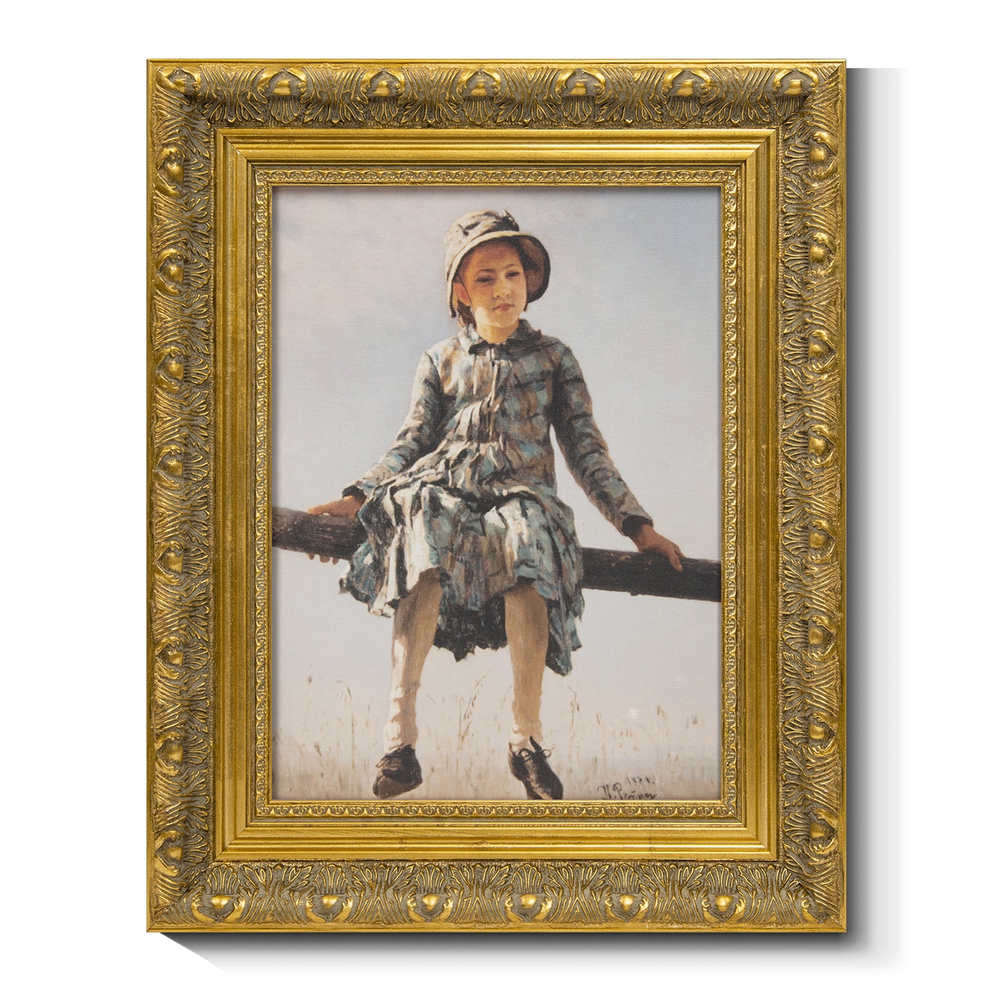 ARTGOW Solid Wood Frame for 8x10 Canvas Paintings, Finished Antique Ornate Gold Canvas Frames for Oil Painting Art Prints, for Home Living Room Wall Decor (Empty Frame Only, No Backboard and Glass)