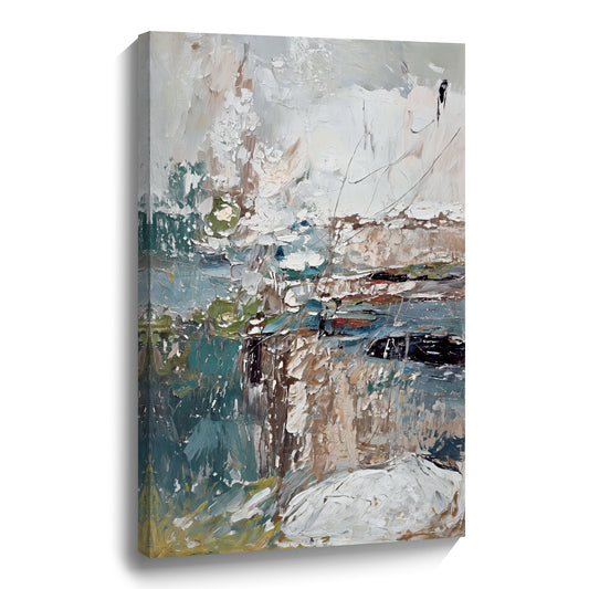 Modern abstract wall art, hand-painted oil painting