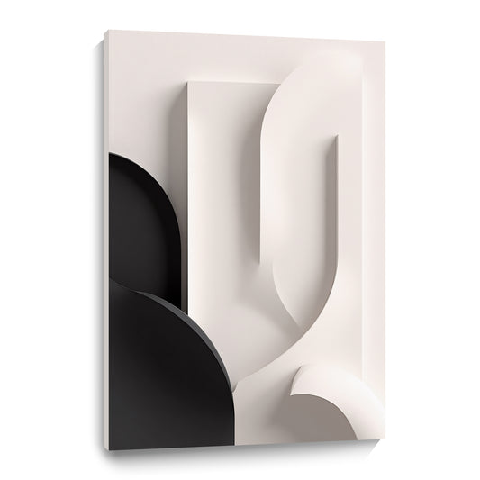 Beige and black Wall Sculptures, 3D Wood Wall Art, Minimalist Wall Hanging Home Decor