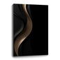 Black and brown wall sculpture, 3D wooden wall art, simple wall decoration.
