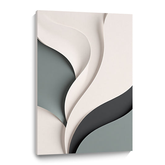 Beige, black, and dark greenWall Sculptures, 3D Wood Wall Art, Minimalist Wall Hanging Home Decor