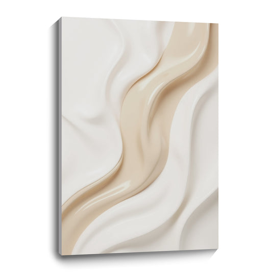 Beige and white wall sculptures, 3D wooden wall art, simple wall-mounted home decoration.