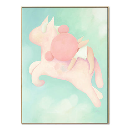 "Lucy and diamonds are flying in the sky"Giclée canvas framed prints