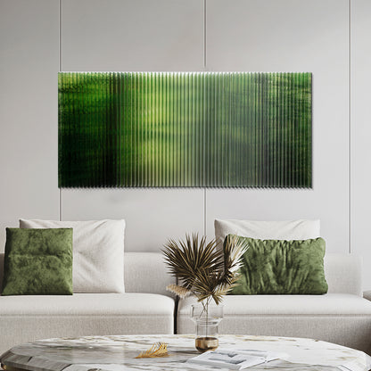 "Green Forest" acrylic wall sculpture, 3D wall art