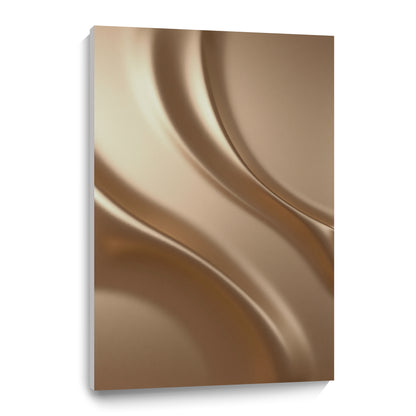 Light brown wall sculpture, 3D wooden wall art, simple wall-mounted home decoration.