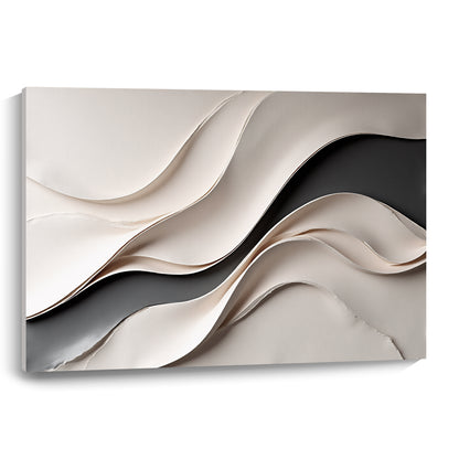 Beige and black Wall Sculptures, 3D Wood Wall Art, Minimalist Wall Hanging Home Decor