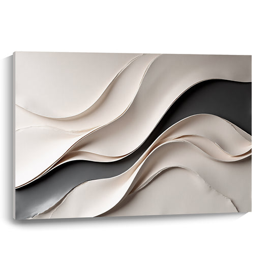 Beige and black Wall Sculptures, 3D Wood Wall Art, Minimalist Wall Hanging Home Decor