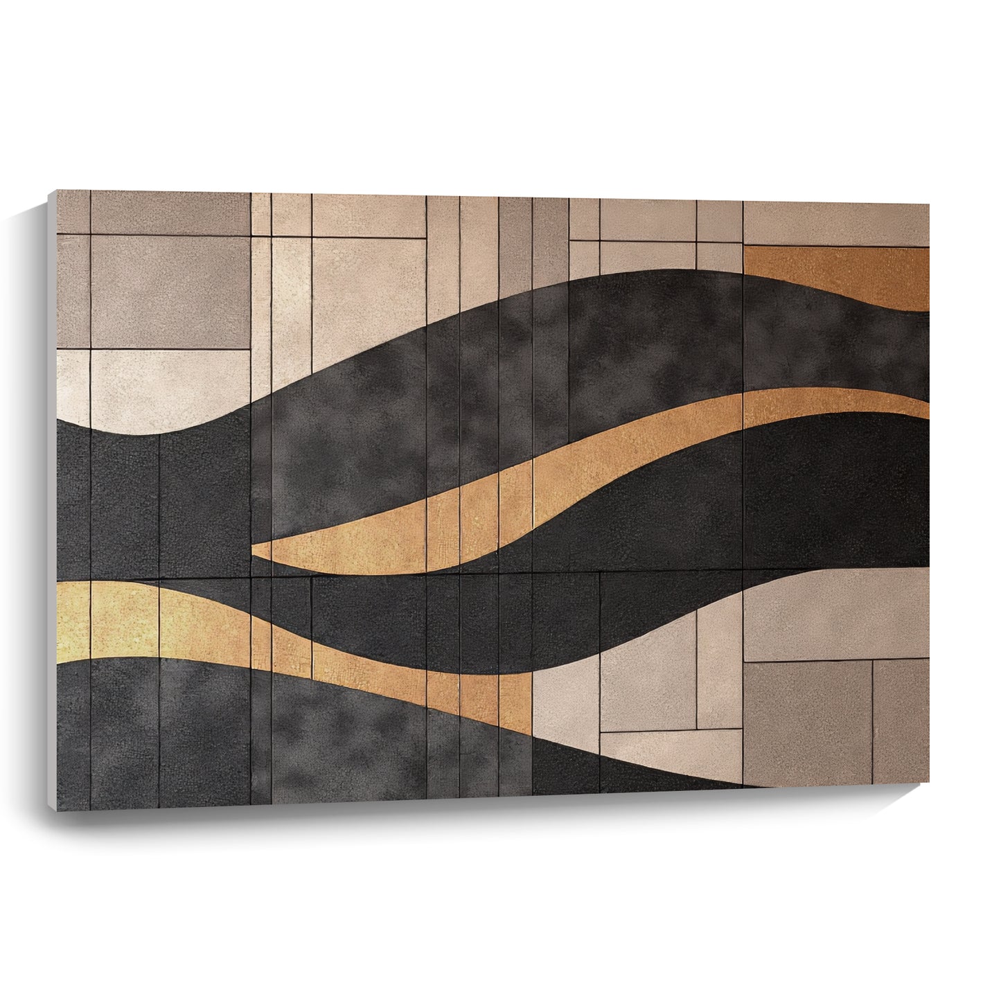 "Black gold" Wall Sculpture 3D Wood Wall Art