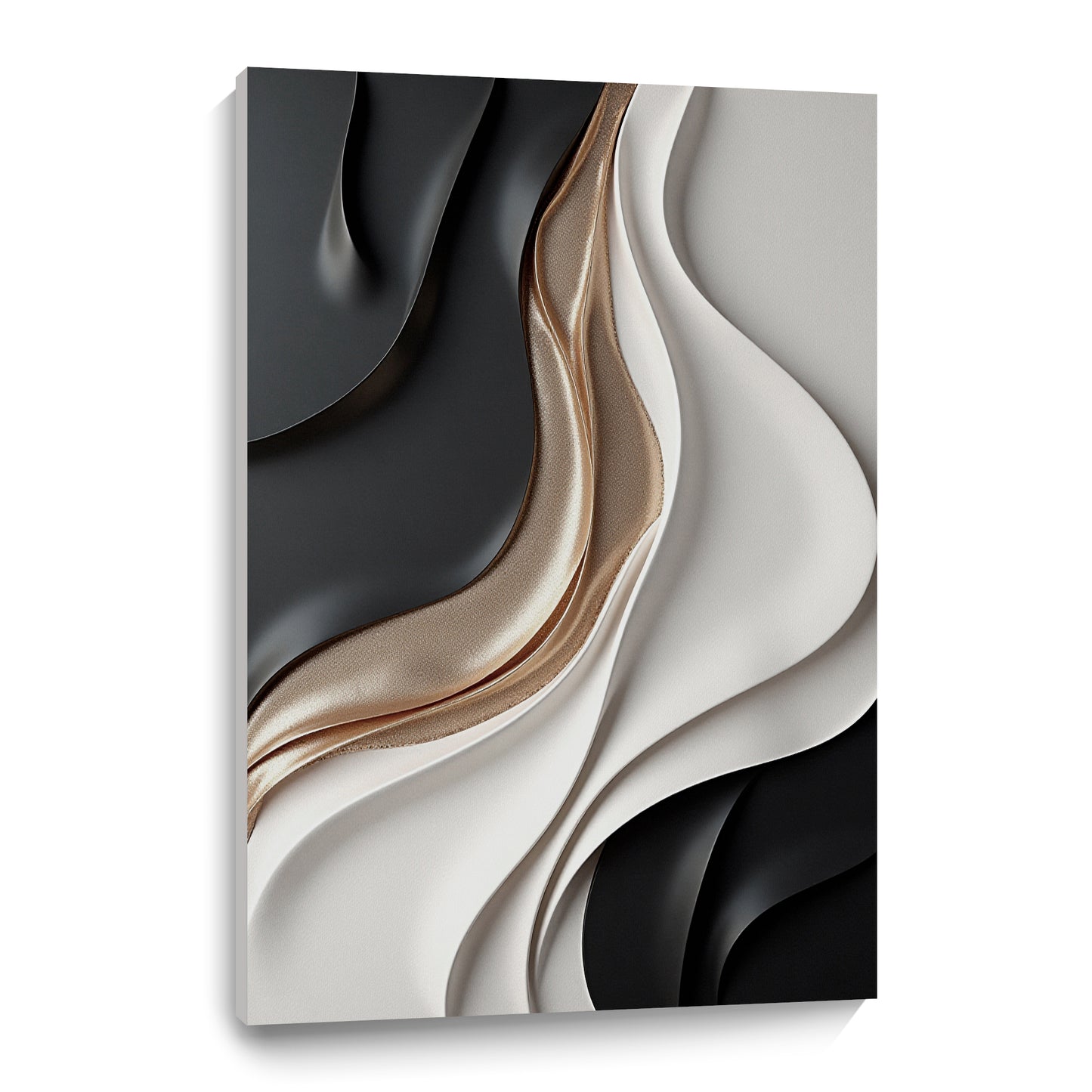 Beige, black and brown wall sculptures, 3D wooden wall art, simple wall-hung home decoration.