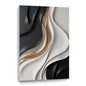 Beige, black and brown wall sculptures, 3D wooden wall art, simple wall-hung home decoration.