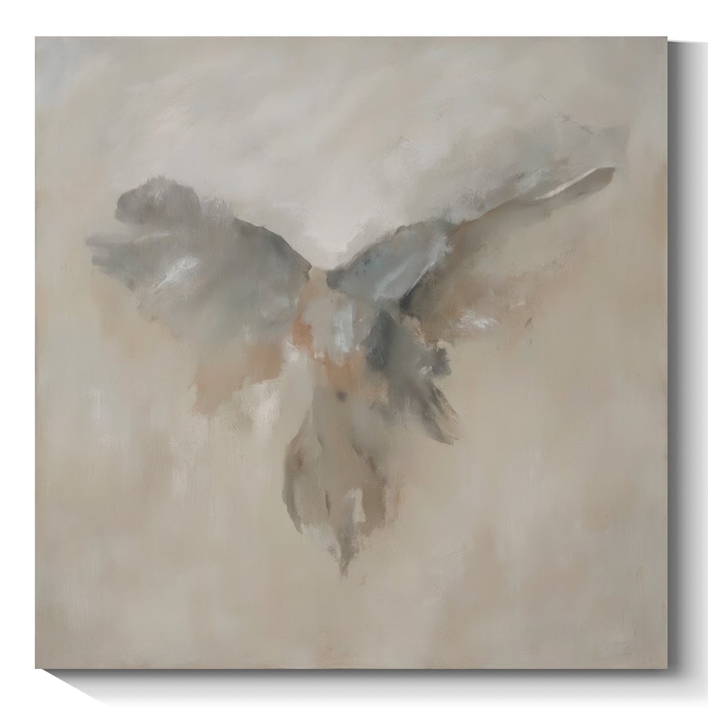 Square modern abstract wall art, hand-painted oil painting