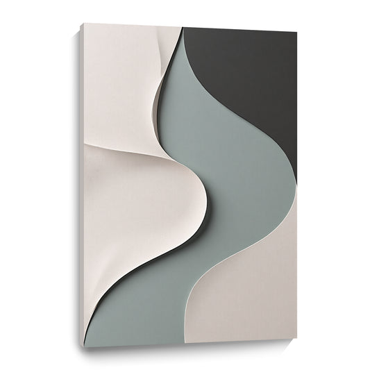 Beige, black, and dark greenWall Sculptures, 3D Wood Wall Art, Minimalist Wall Hanging Home Decor