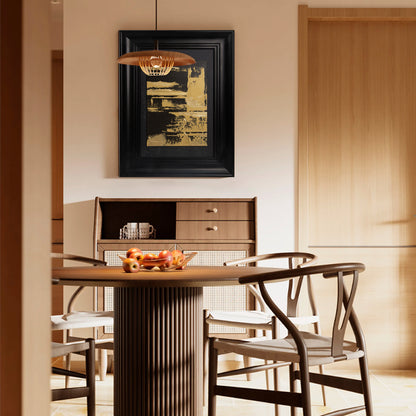 Gold acrylic hand-painted group painting