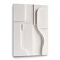 Beige Wall Sculptures, 3D Wood Wall Art, Minimalist Wall Hanging Home Decor